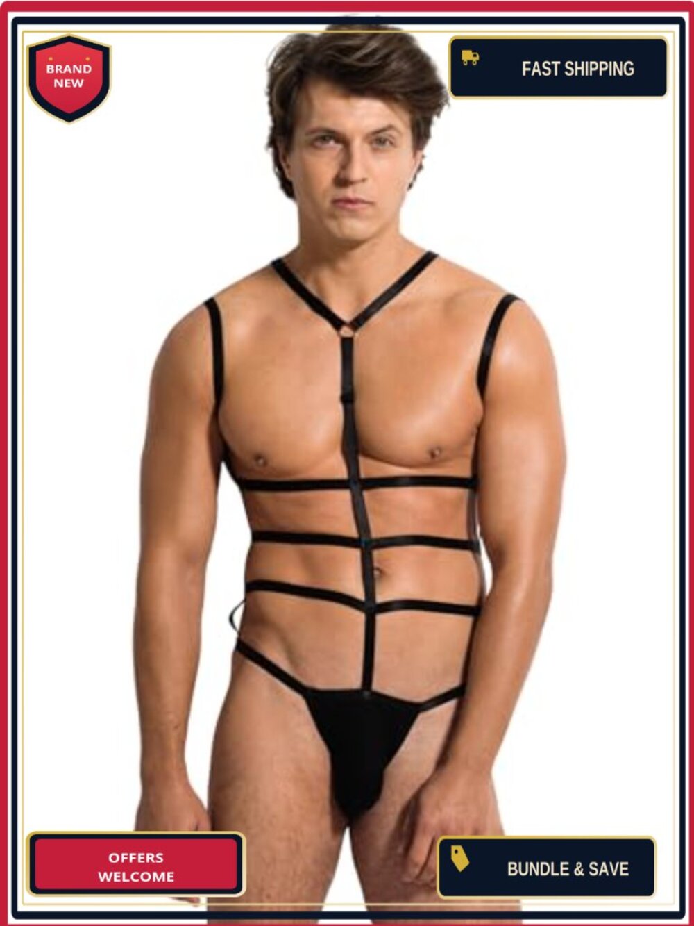 Men's Bunny Lingerie Halloween Cosplay Costume Polyester Elastane